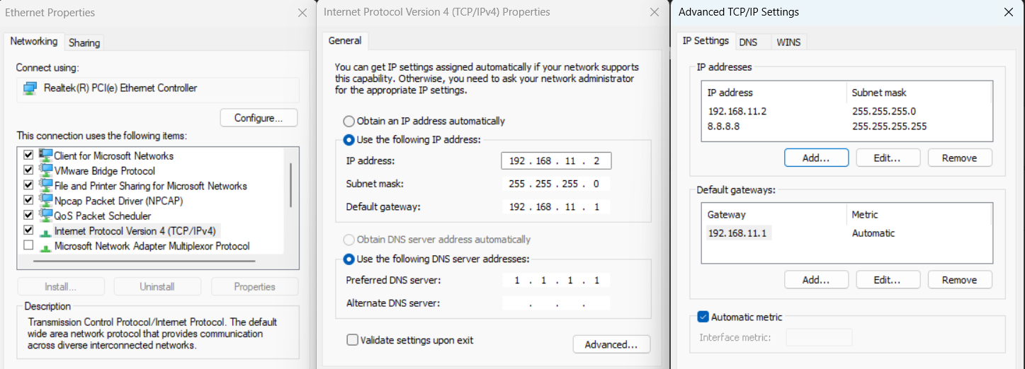 Assigning Secondary IP